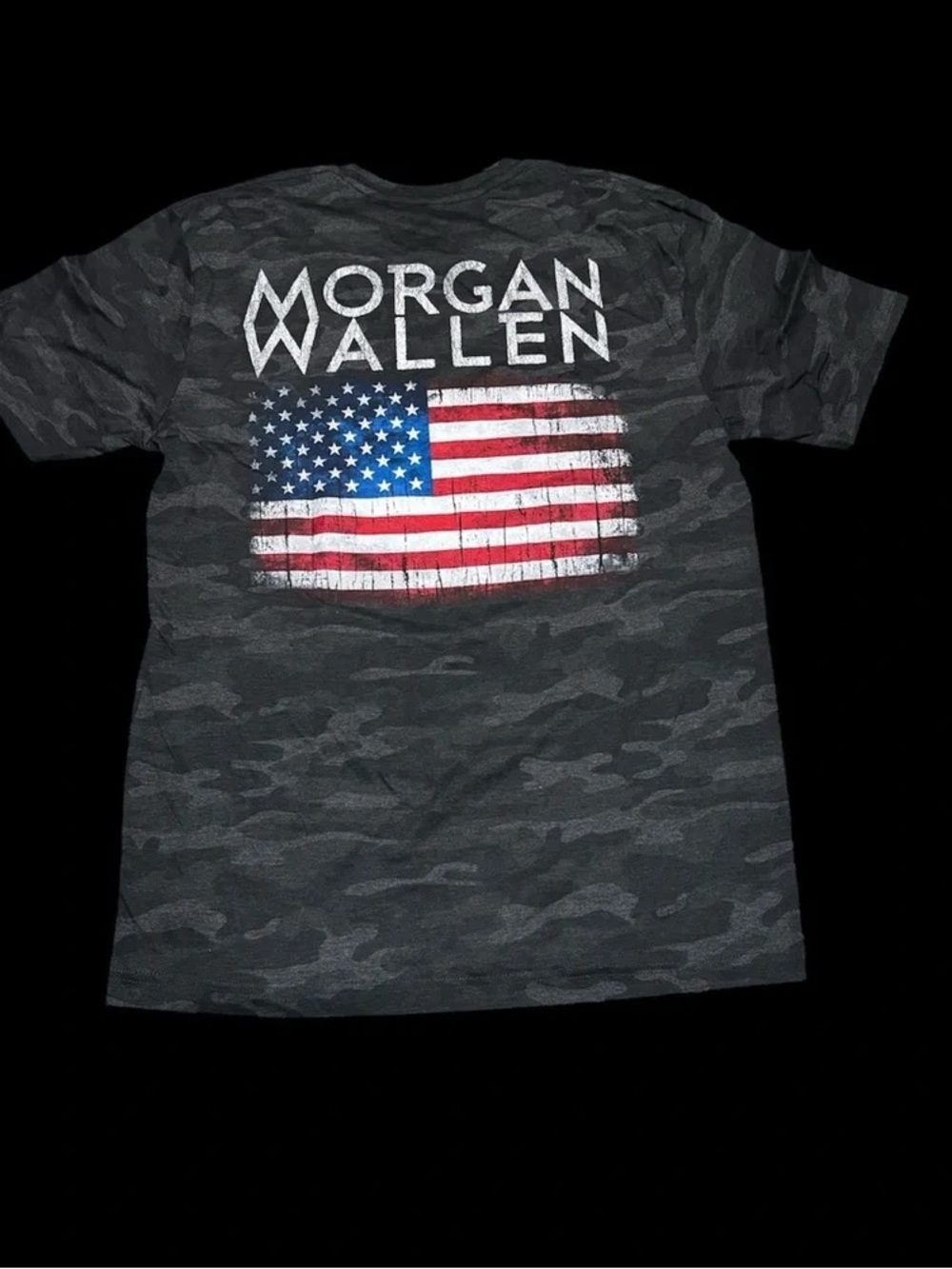 Morgan Wallen Black Camo Concert Short-Sleeve T Shirt Merch